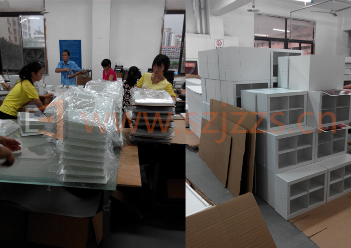 化妝品展示架生產中 化妝品展示架生產中